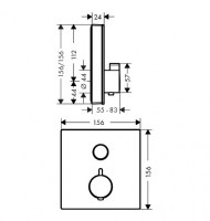 HANSGROHE SHOWERSELECT GLASS TERMOSTATICA DUCHA